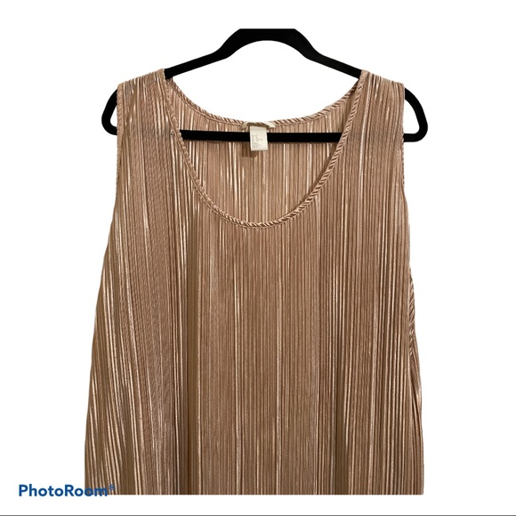 H&M Pale Pink Pleated Midi Dress - Picture 3 of 6